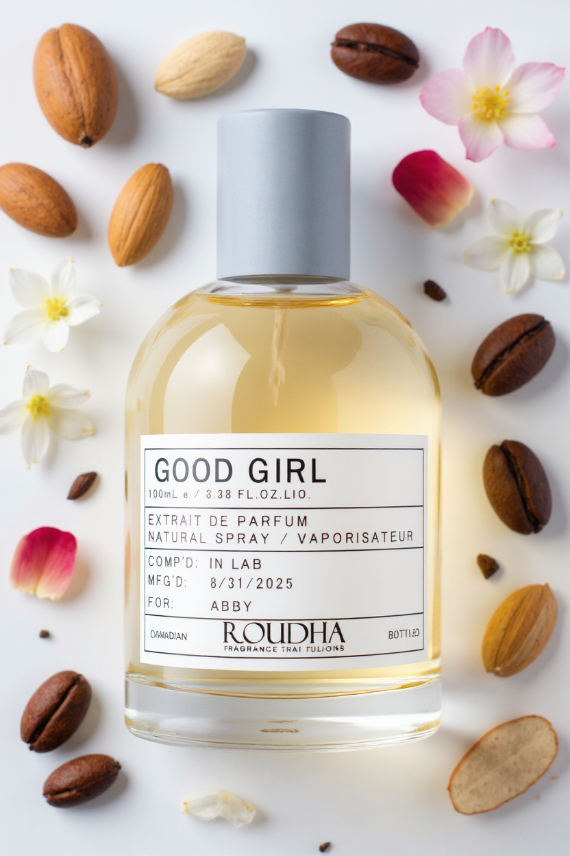 GOOD GIRL perfume bottle - almond coffee tuberose jasmine sweet gourmand feminine fragrance by Roudha