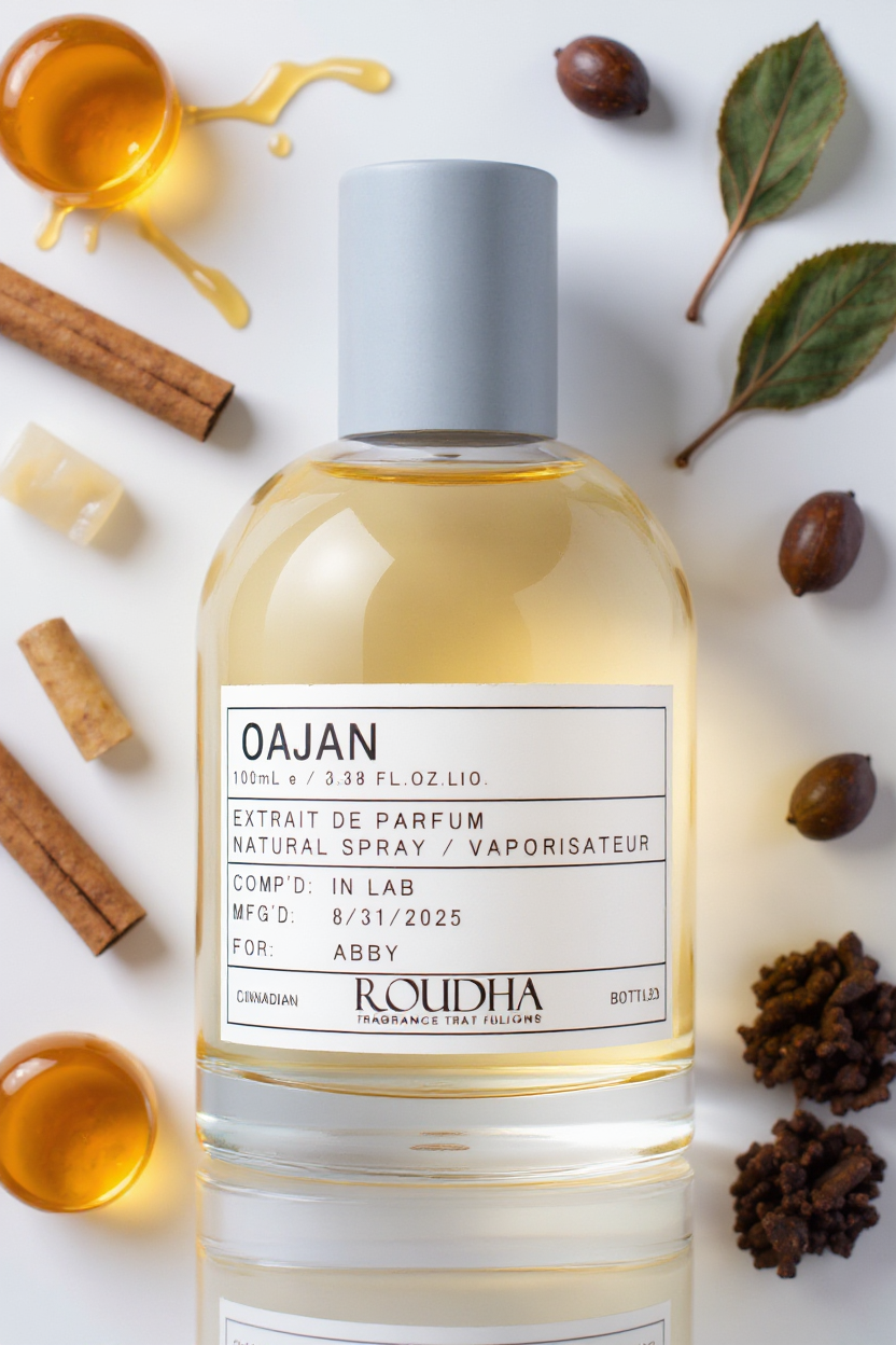 OAJAN perfume bottle - sweet honey cinnamon vanilla oriental gourmand unisex fragrance by Roudha