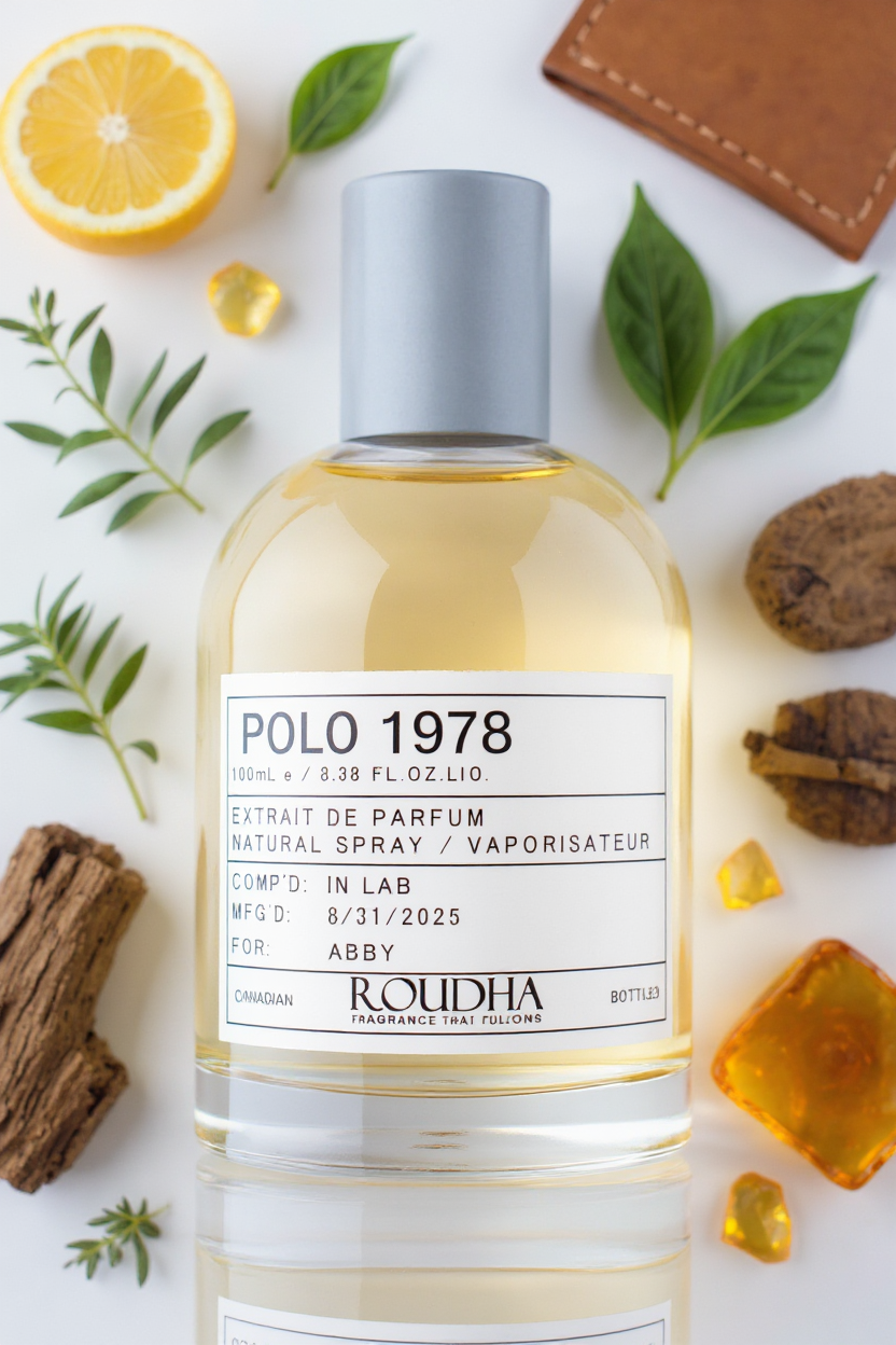 POLO 1978 cologne bottle - classic leather tobacco oakmoss aromatic masculine vintage fragrance by Roudha