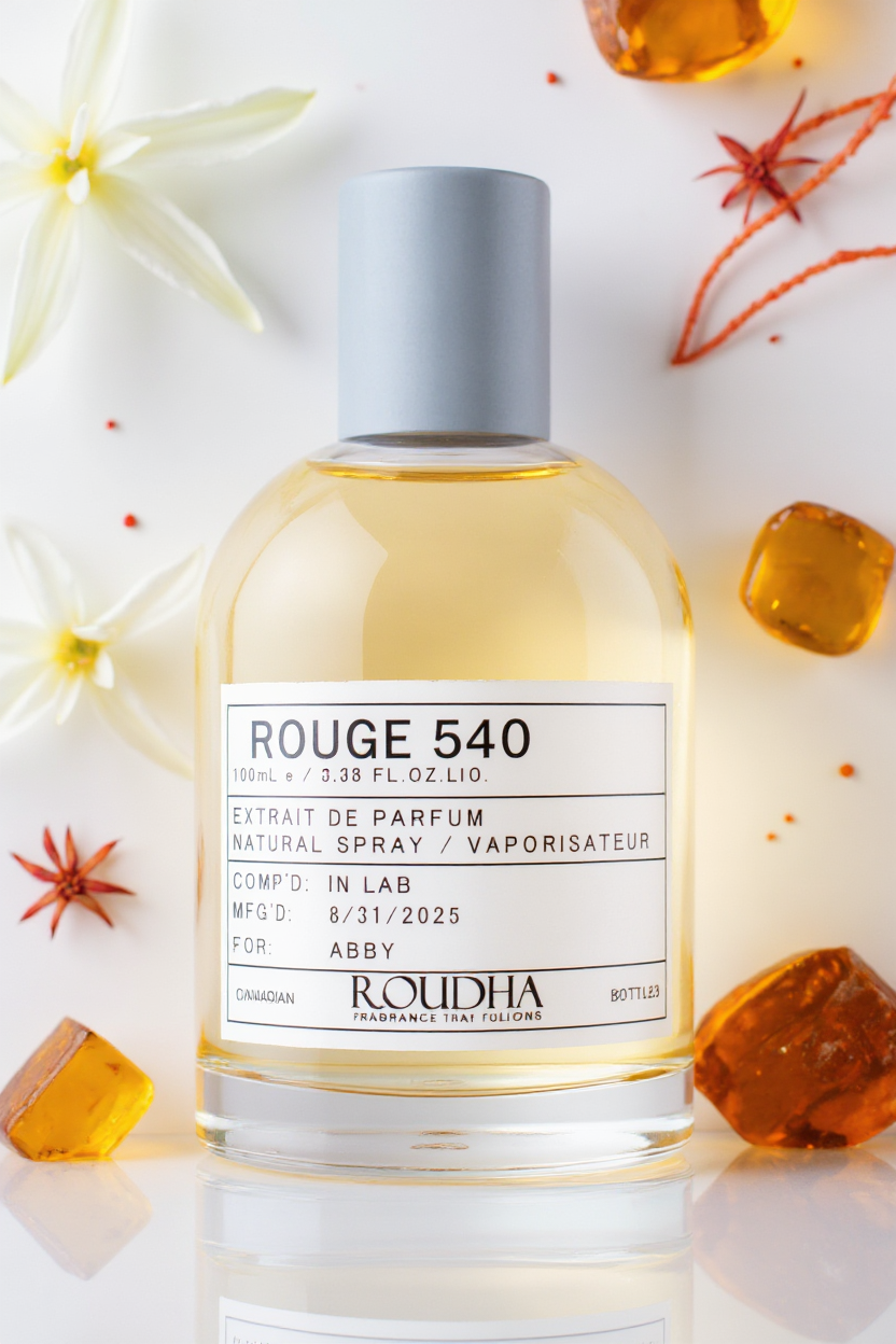 ROUGE 540 luxury perfume bottle - iconic amber floral jasmine saffron woody unisex fragrance by Roudha
