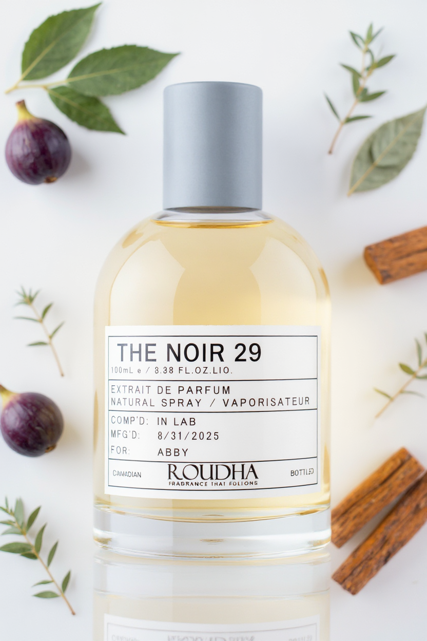 THE NOIR 29 perfume bottle - woody fig cedar bay leaves musk aromatic unisex niche fragrance by Roudha