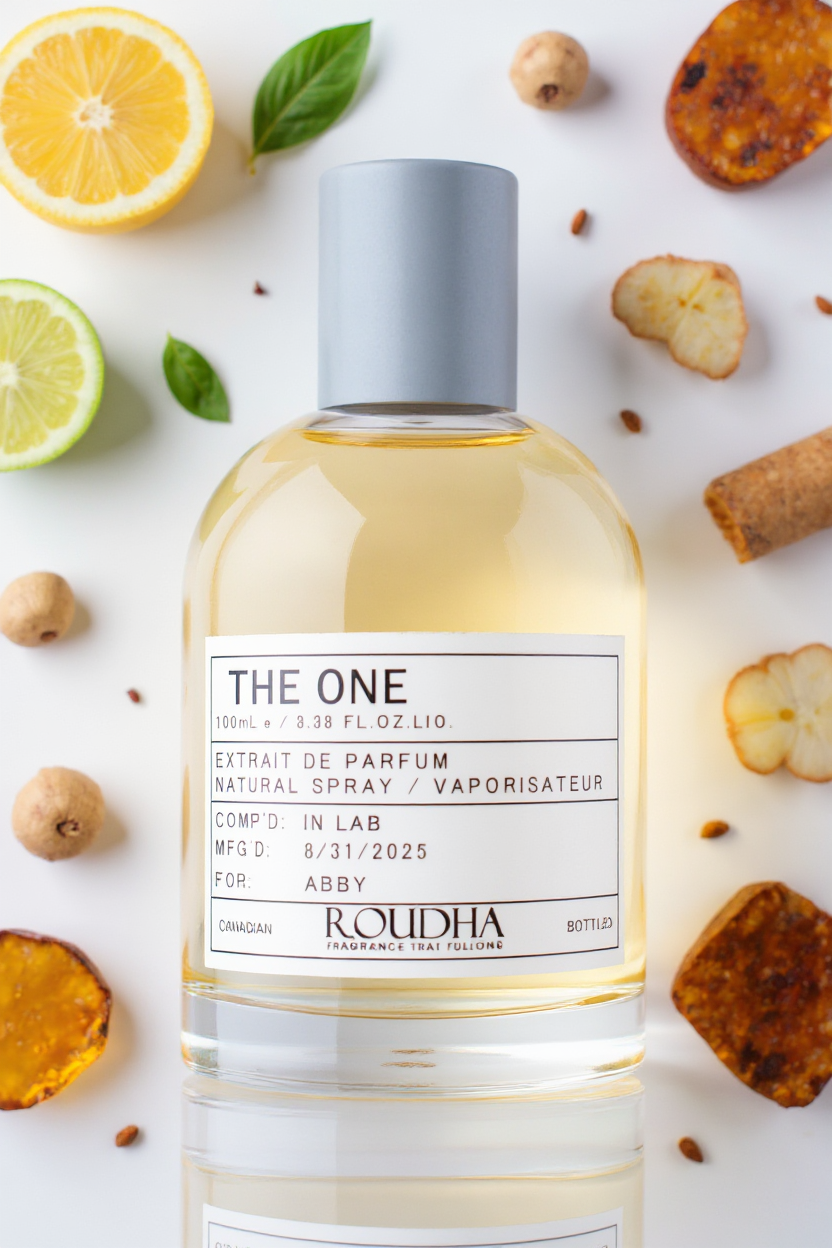 THE ONE cologne bottle - oriental spicy cardamom ginger tobacco amber cedar masculine fragrance by Roudha